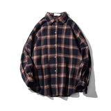 LAPPSTER Men Harajuku Color Block Plaid Shirt 2020 Mens Streetwear Thick Shirts Long Sleeve Male Vintage Korean Fashions Clothes
