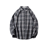 LAPPSTER Men Harajuku Color Block Plaid Shirt 2020 Mens Streetwear Thick Shirts Long Sleeve Male Vintage Korean Fashions Clothes