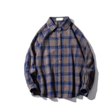 LAPPSTER Men Harajuku Color Block Plaid Shirt 2020 Mens Streetwear Thick Shirts Long Sleeve Male Vintage Korean Fashions Clothes