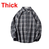 LAPPSTER Men Harajuku Color Block Plaid Shirt 2020 Mens Streetwear Thick Shirts Long Sleeve Male Vintage Korean Fashions Clothes