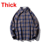 LAPPSTER Men Harajuku Color Block Plaid Shirt 2020 Mens Streetwear Thick Shirts Long Sleeve Male Vintage Korean Fashions Clothes