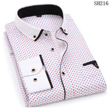 2020 Men Fashion Casual Long Sleeved Printed shirt Slim Fit Male Social Business Dress Shirt Brand Men Clothing Soft Comfortable