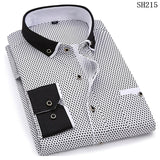 Fashion Print Casual Men Long Sleeve Shirt Stitching Fashion Pocket Design Fabric Soft Comfortable Men Dress Slim Fit Style 8XL