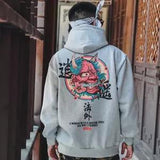 Fashion Boys Cool Men Hip Hop Hoodies Japanese Casual Sweatshirts Streetwear Men Women Loose Pullover Harajuku Devil Hoodie Male